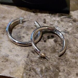 Elegant Silver Hoop Earrings